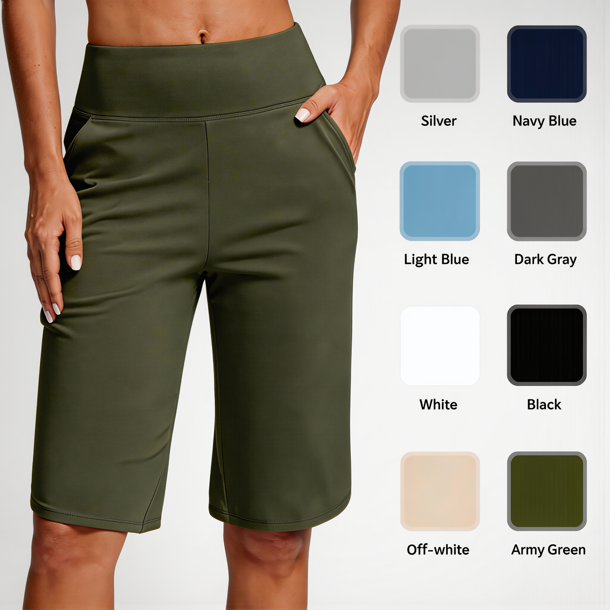 🔥Women's High-Waist Yoga Shorts with Pockets