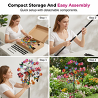 🌸🎡 Solar-Powered Wind Spinner for Garden