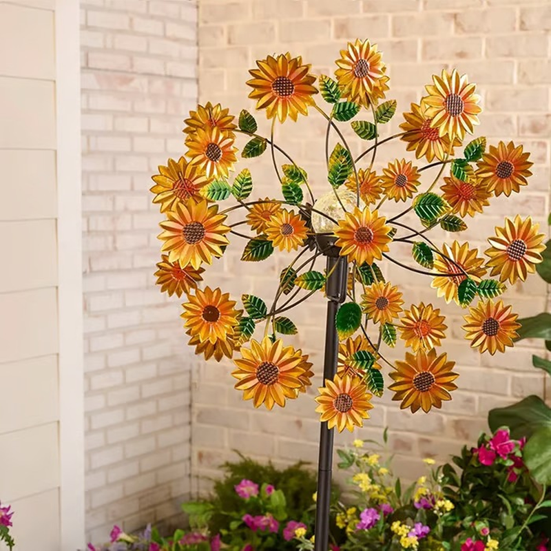 🌸🎡 Solar-Powered Wind Spinner for Garden
