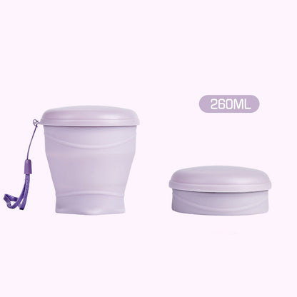 Collapsible Silicone Travel Cup with Lid