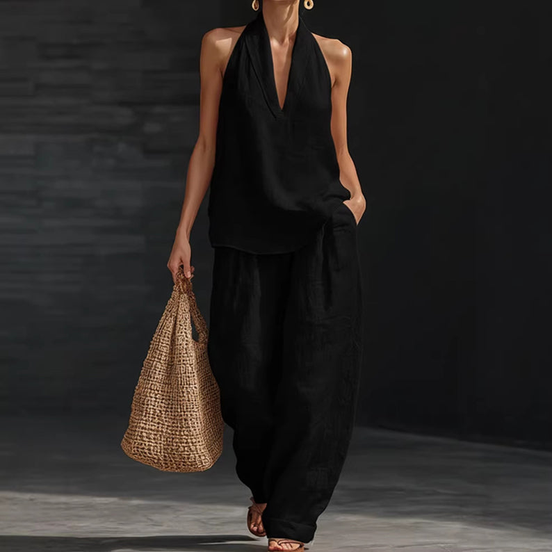 Women's Halter Neck 2-Piece Set