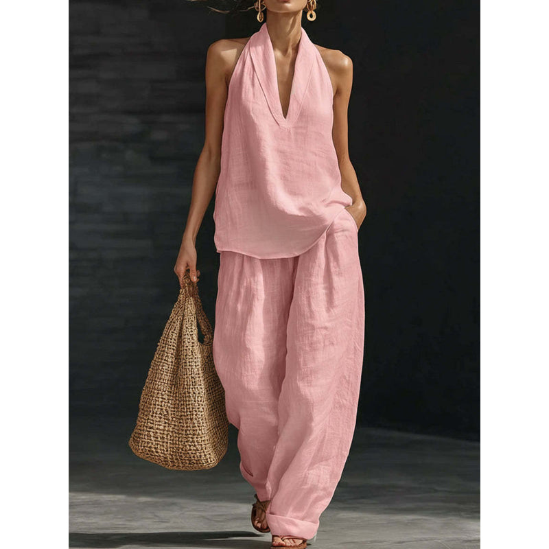 Women's Halter Neck 2-Piece Set