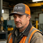 🔥Mesh Back Trucker Cap with "I Fix Shit" Embroidery – Breathable Outdoor Sun Hat🧢☀️