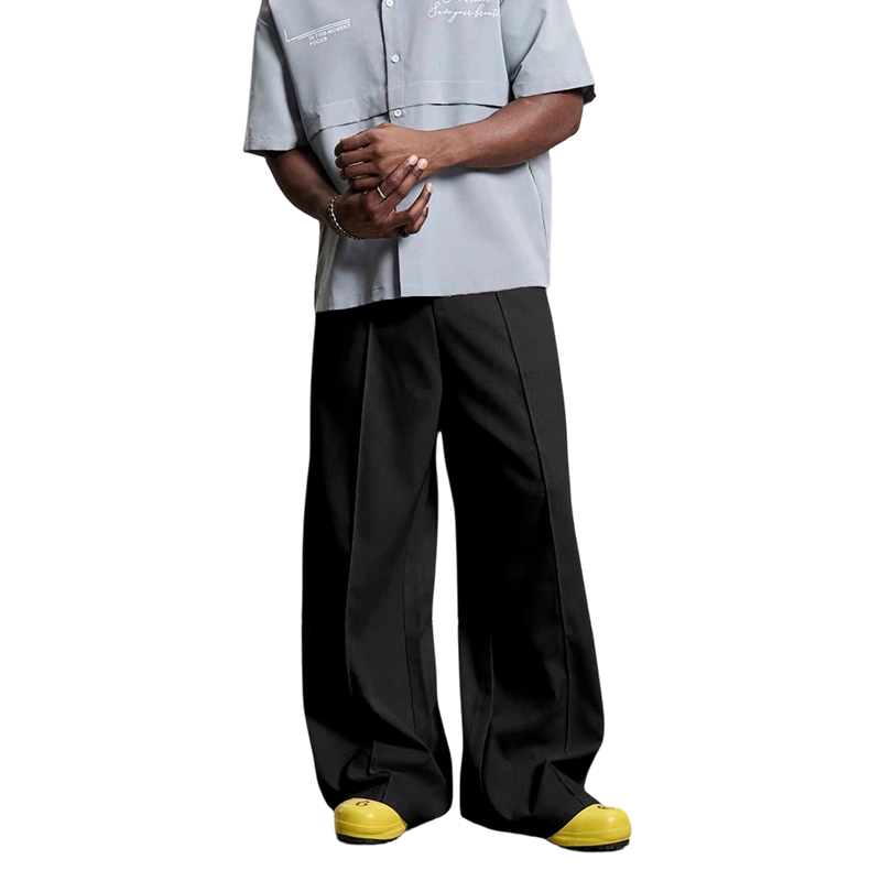 👖 Men's Minimalist Wide-Leg Pants – Structured Seams & Premium Fabric – Bold Silhouette & Versatile Style 🚶‍♂️