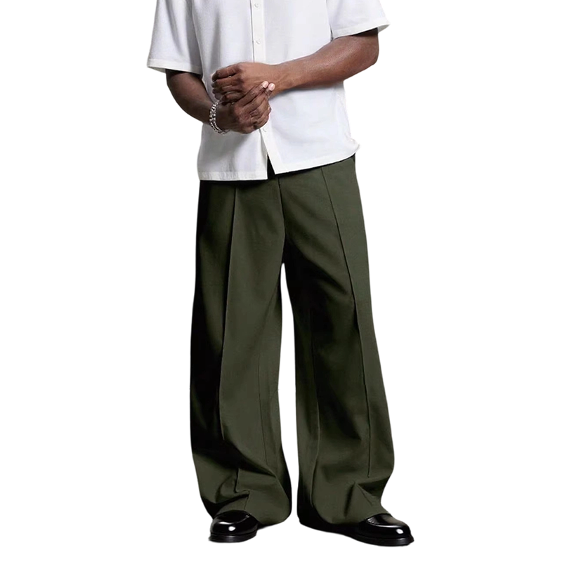 👖 Men's Minimalist Wide-Leg Pants – Structured Seams & Premium Fabric – Bold Silhouette & Versatile Style 🚶‍♂️