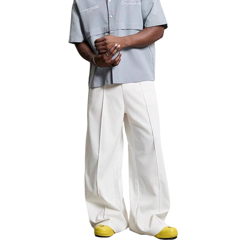 👖 Men's Minimalist Wide-Leg Pants – Structured Seams & Premium Fabric – Bold Silhouette & Versatile Style 🚶‍♂️