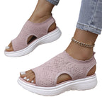 👡🌬️ Women's Breathable Knit Platform Sandals – Lightweight and Soft ✨