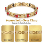 Fashionable Magnetic Bracelet with Rhinestones
