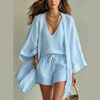 Women's Casual 3-Piece Lounge Set with Cardigan