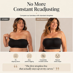 🤎Convertible Strapless Bandeau Bra with Wireless Comfort, Anti-Slip Grip & Removable Straps