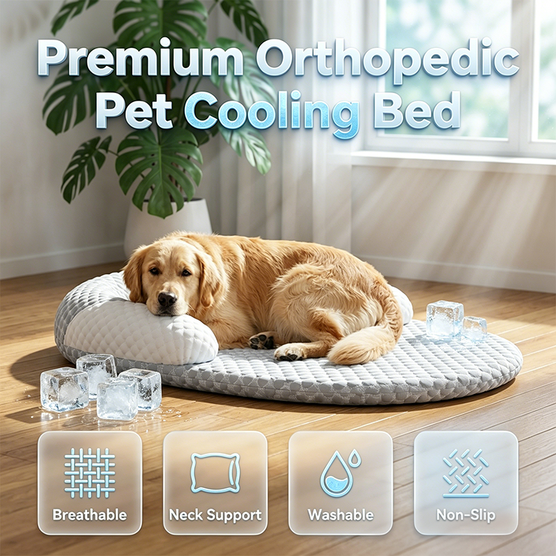 🛏️ Cooling Pet Bed with Breathable Mesh
