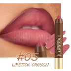 Long-Lasting Matte Lip Crayon for Women | 2-in-1 Liner & Lipstick | Hydrating & Non-Drying | Precision Triangular Tip | 6 Colors ✨