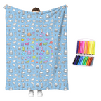 🎨✨Creative Cozy Coloring Blanket Kit – DIY Art & Relaxation Activity