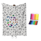 🎨✨Creative Cozy Coloring Blanket Kit – DIY Art & Relaxation Activity