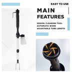 🐠 Electric Aquarium Gravel Cleaner—battery-operated, adjustable length, and easy to use—suitable for all aquariums 🧹🐟