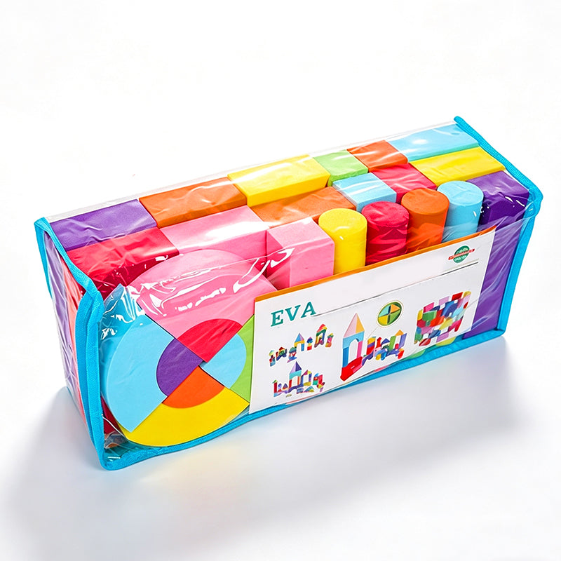 Kids' Soft EVA Foam Building Blocks Set – Lightweight, Safe & Perfect for Creative Play 🧱✨