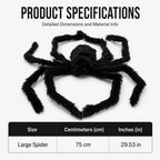 🕷️Oversized Outdoor Halloween Spider – Perfect for Multiple Spots, Haunted House Themes & DIY Scary Displays! 👻✨