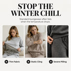 💖 Premium Comfort | Women's Plush Textured Hoodie & Pants 2-Piece Set