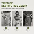 💥 More Pockets, More Freedom | Women's Stretch High-Waist Cargo Joggers