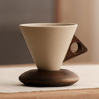 ☕Sip in Style Instantly! No-Slip Rustic Wood-Handle Mug
