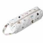 Portable Quilted Travel Storage Bag with Handle for Hair Dryer Curling Iron and Hair Straightener