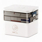 Large Plastic Medicine Storage Box with Multi-Layer Divided Compartments Portable Family Emergency First Aid Organizer Box💊📦