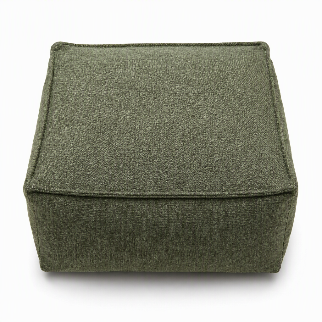 🛋️🧶 Boho Storage Ottoman Pouf Cover – fill with clothes & blankets, supports 220 lbs, washable canvas. Tidy & cosy! 🏠✅
