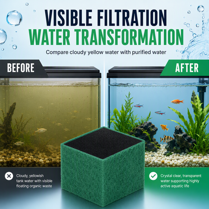 🐠💧 50% OFF! Activated Carbon Filter Cube – honeycomb filtration clears cloudy water, removes odors. Anti-crumble block for crystal-clear aquarium! 🛡️✅