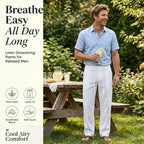 👖 Men's Casual Pants – Elastic Waist, Cotton Blend, Relaxed Fit 🍂